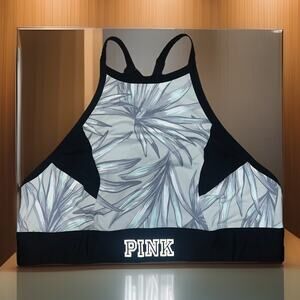 Victorias Secret Pink Ultimate Unlined Sport Bra Halter Unlined Size Large.